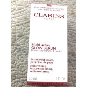 Clarins Multi-Active Glow Serum 30 Ml*Skin Refining Texture Smoothi Radiance*NWB